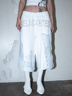 White leather sweatpant