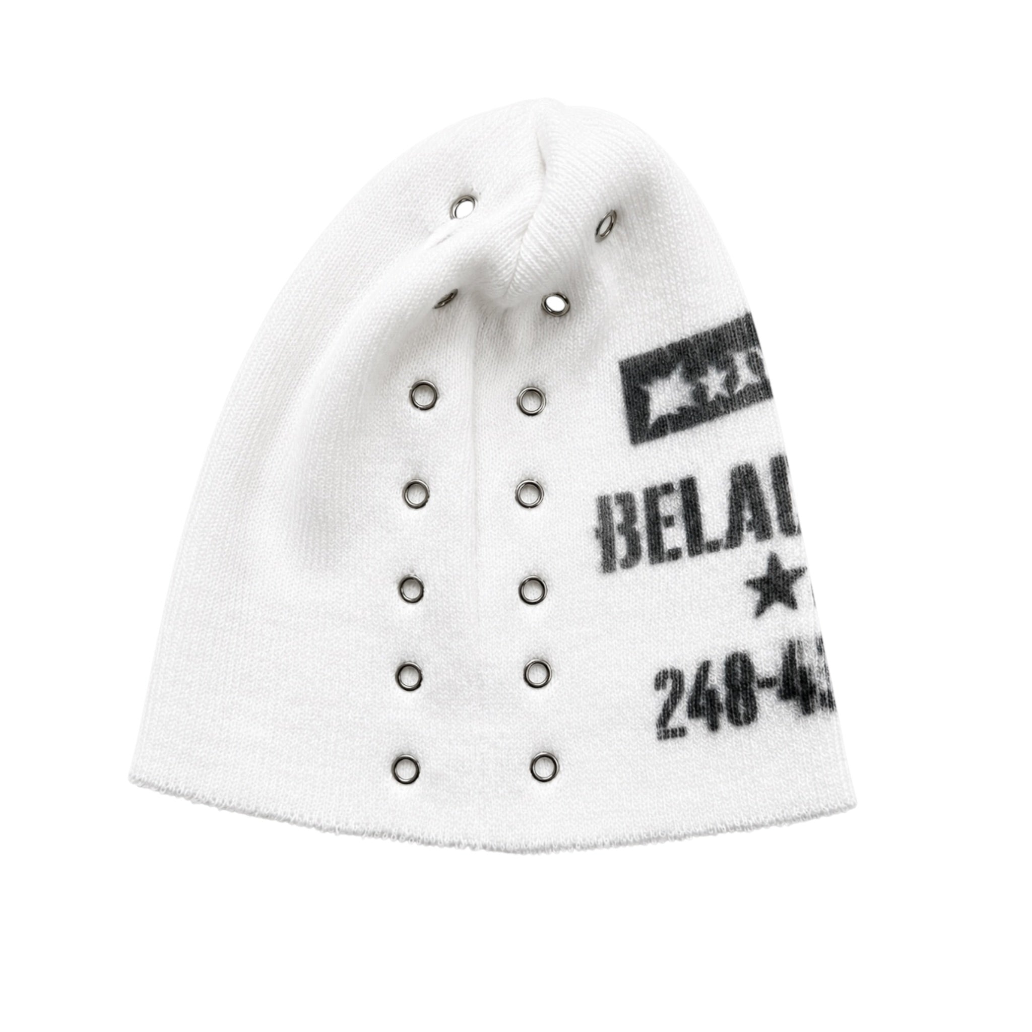 Eyelet Beanie V2 (White)