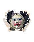 Leather face gloves