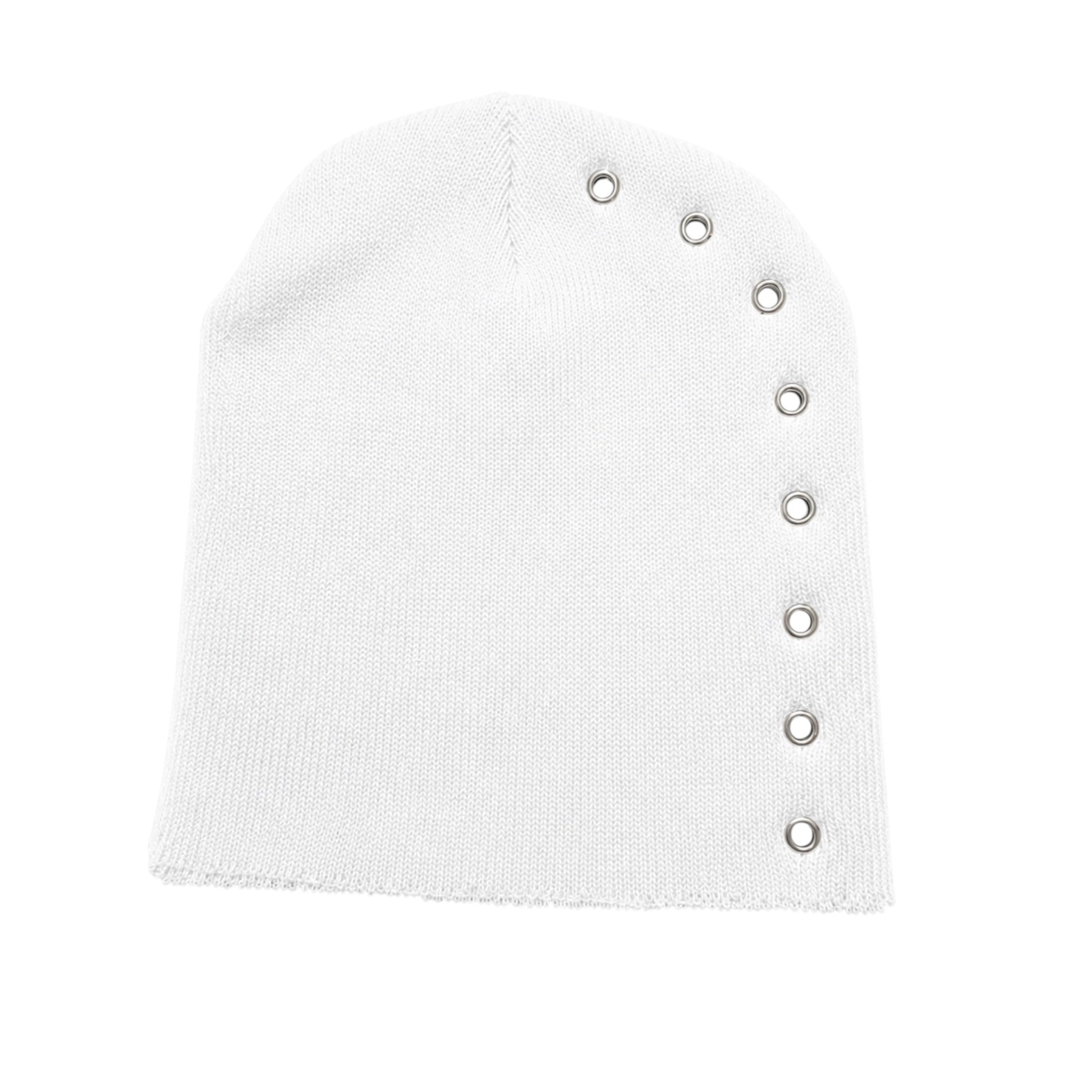 Eyelet Beanie V2 (White)