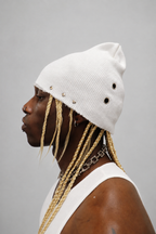 Eyelet Beanie white