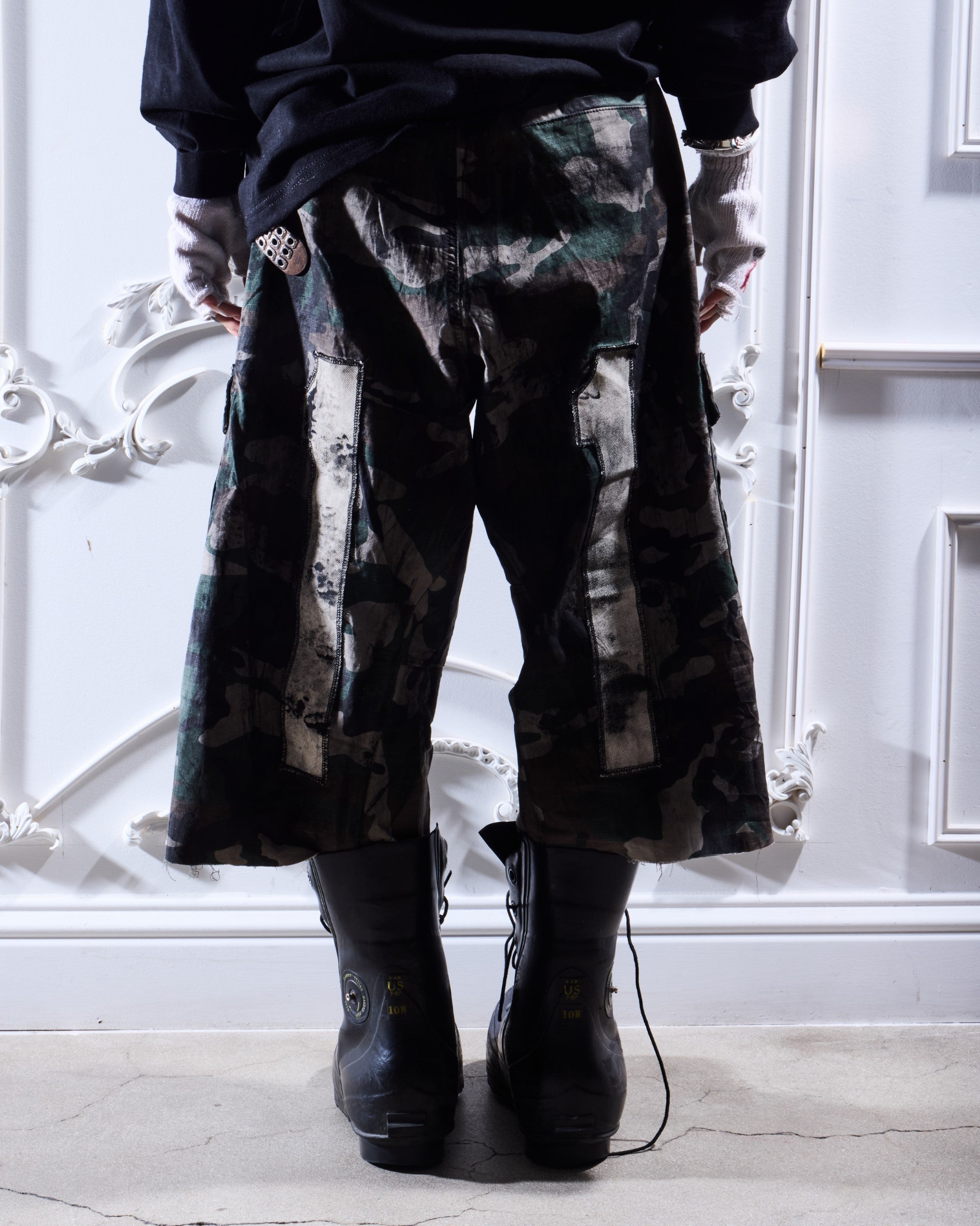 11 Stained Camo Shorts