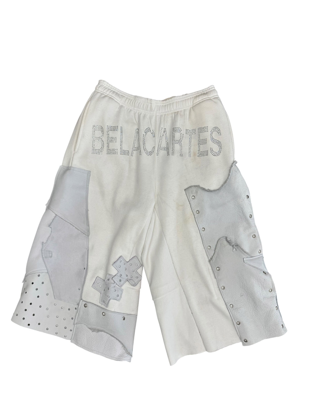 White leather sweatpant