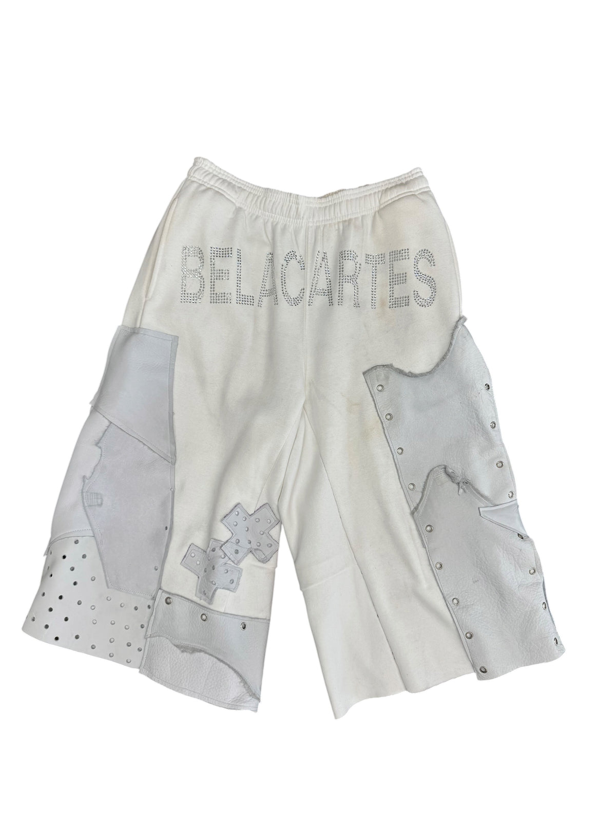 White leather sweatpant