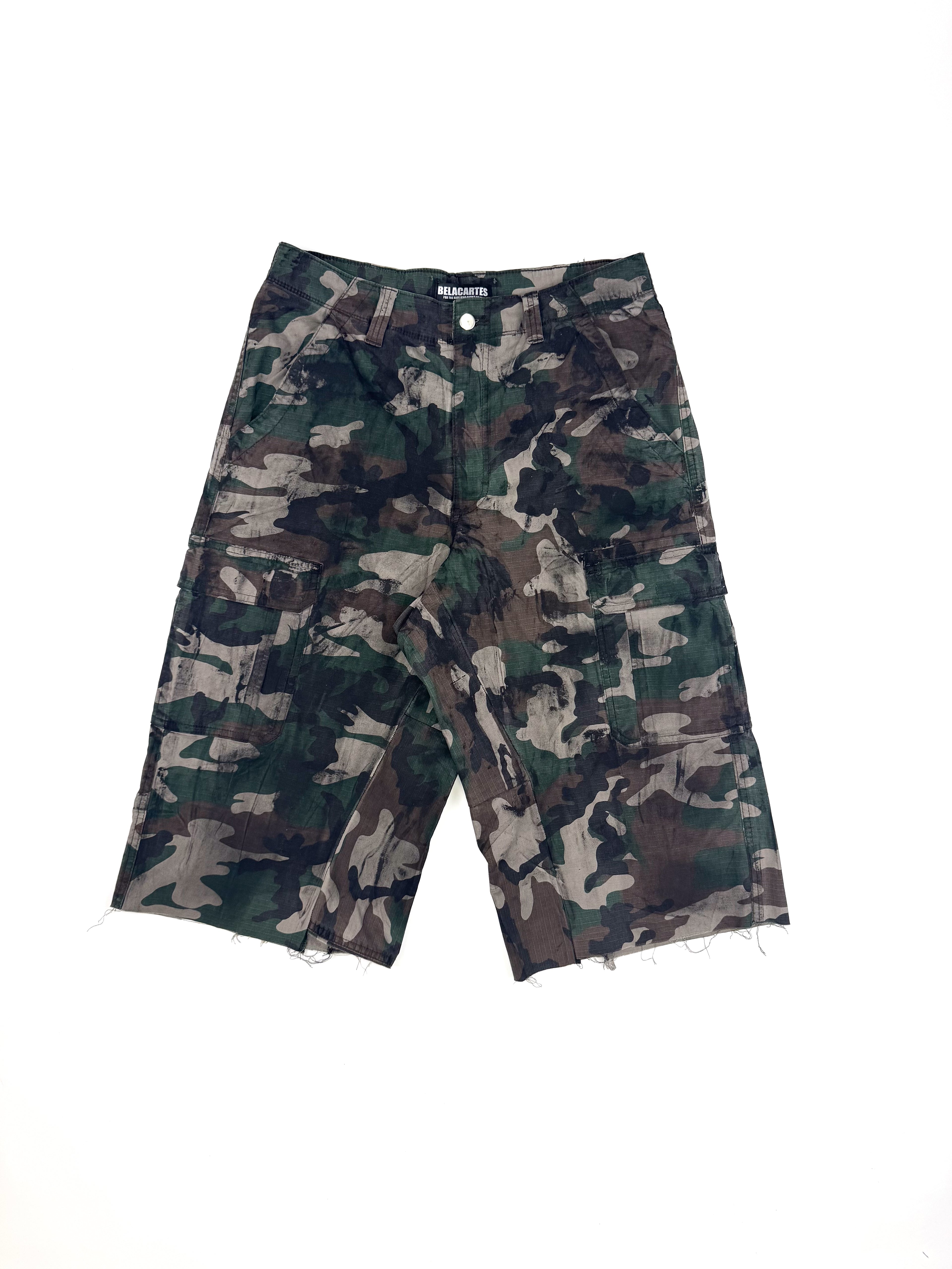 11 Stained Camo Shorts