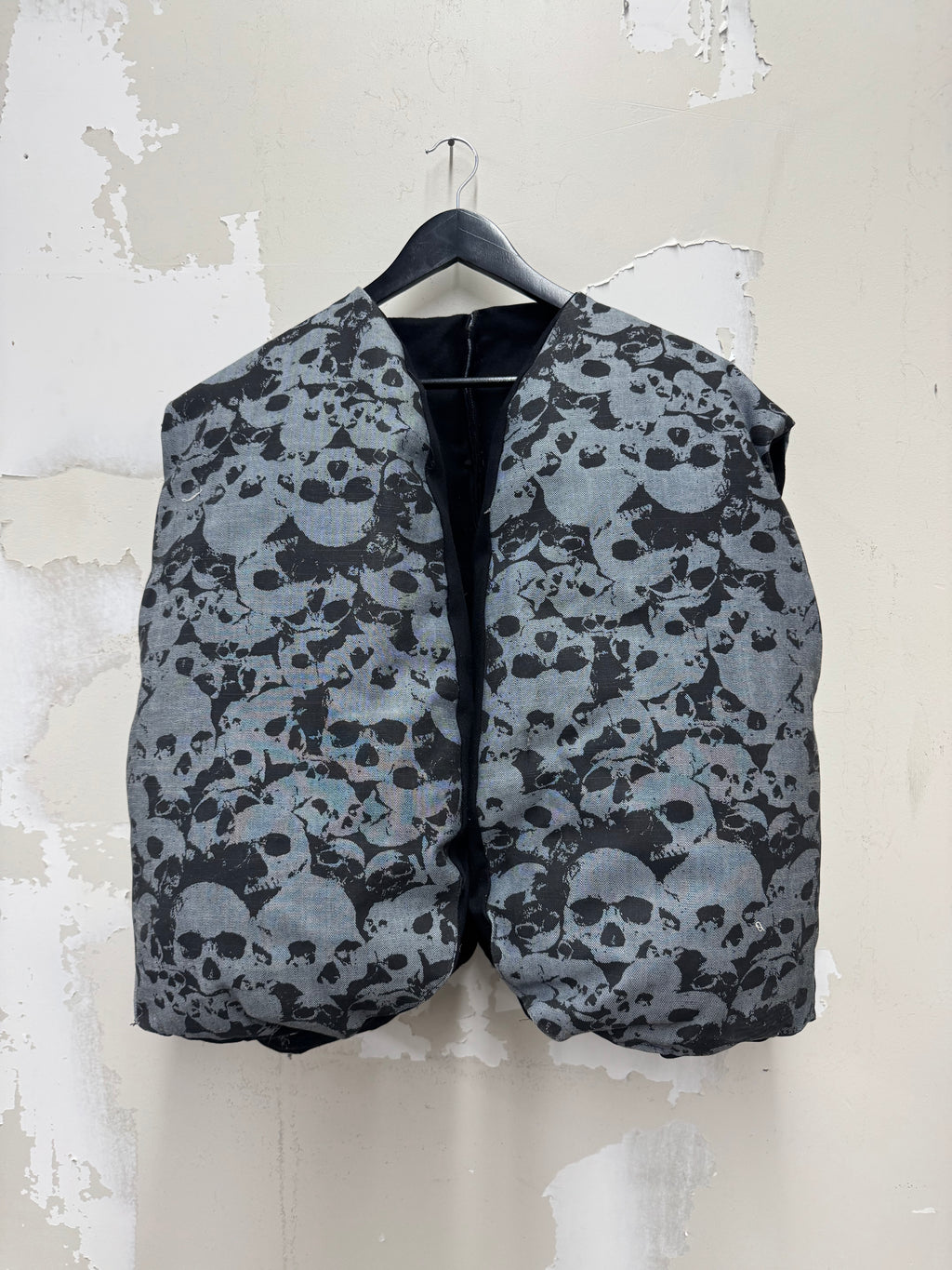 2024 runway skull denim vest