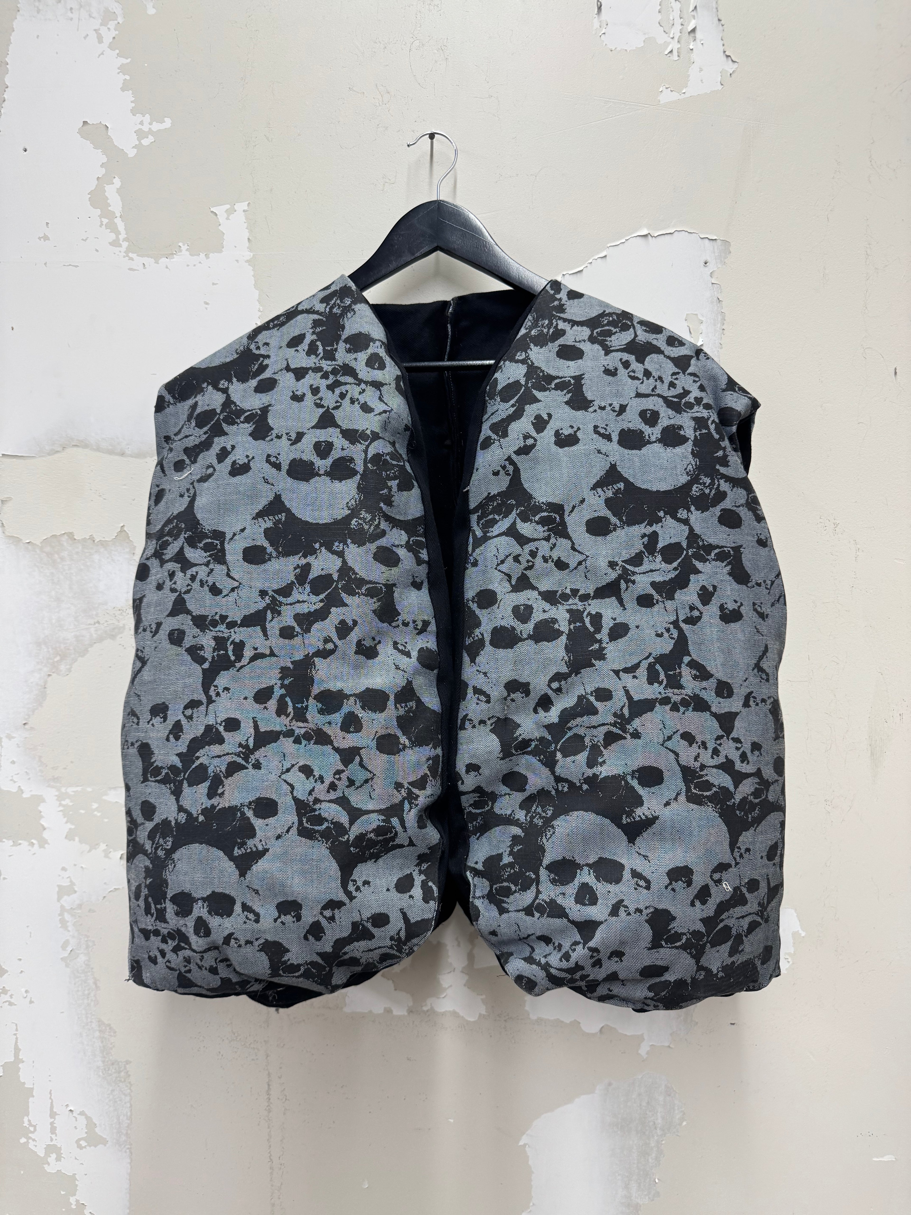 2024 runway skull denim vest