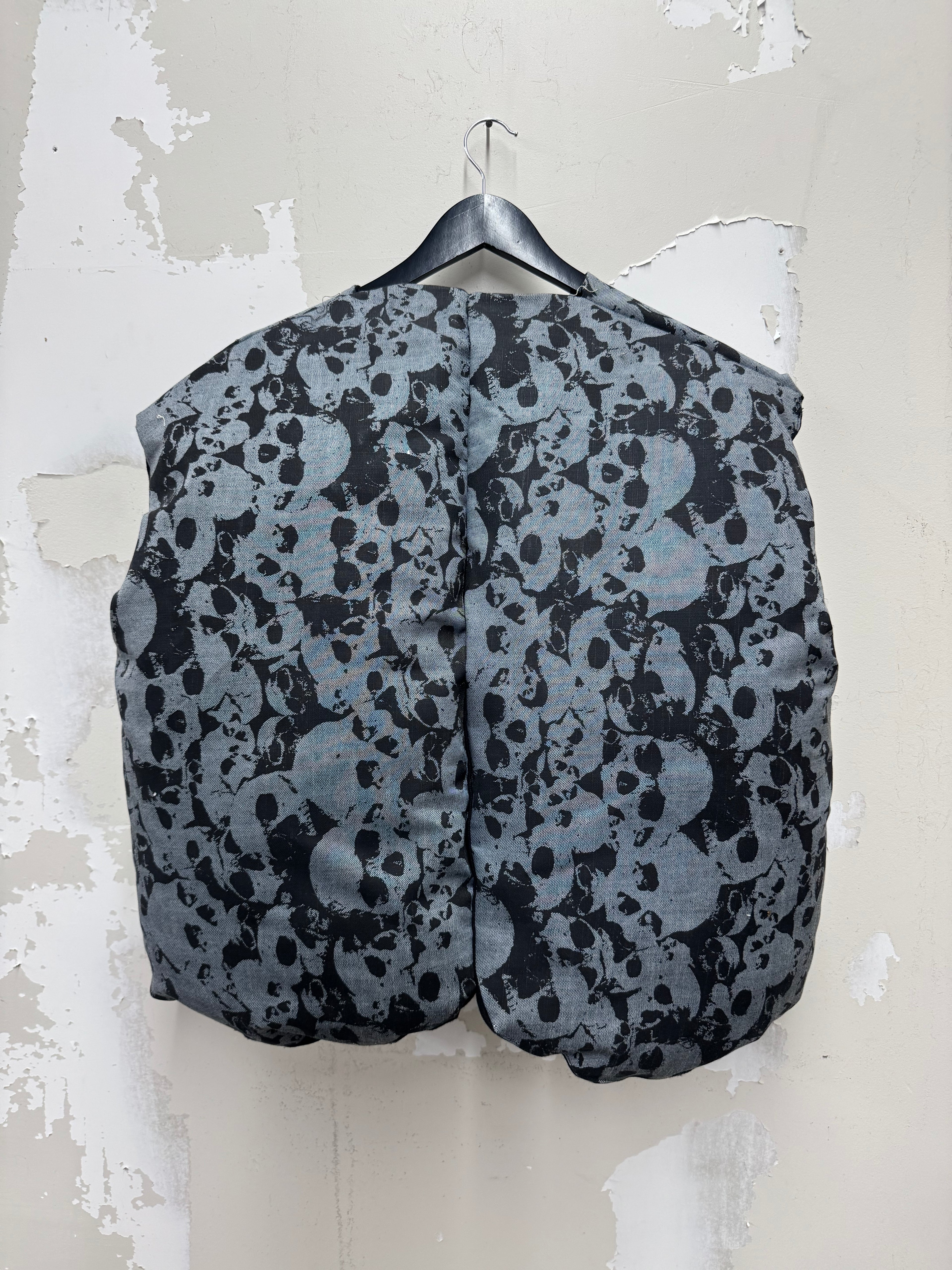 2024 runway skull denim vest