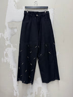 2025 runway spike denim defect
