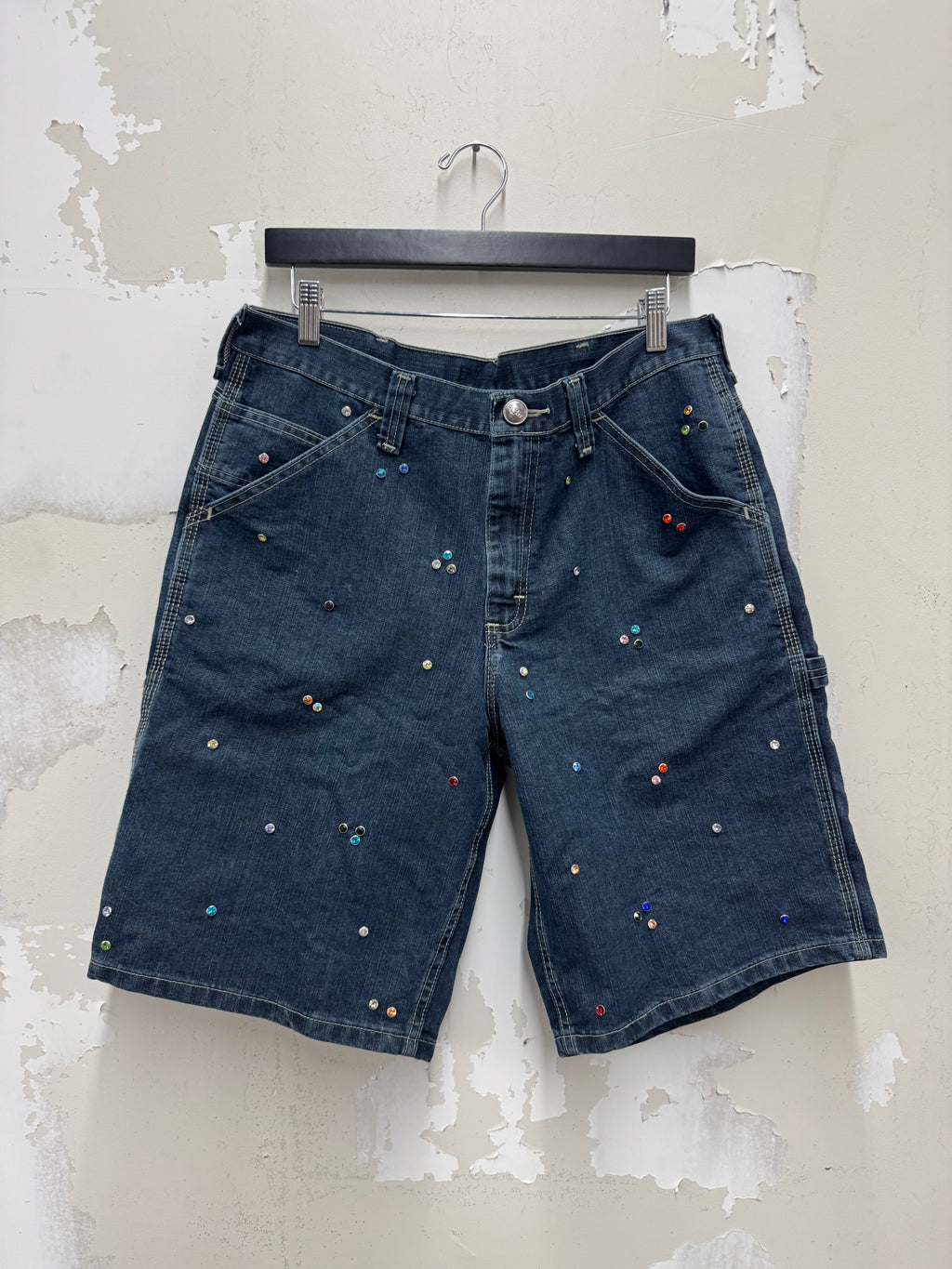 2023 original sample Rhinestone jort