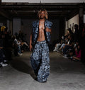 2024 runway skull denim vest