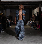 2024 runway skull denim vest