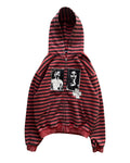 Jane Doe Stripe Hoodie (Red)