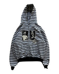 Jane Doe Stripe Hoodie (Black)
