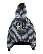 Jane Doe Stripe Hoodie (Black)